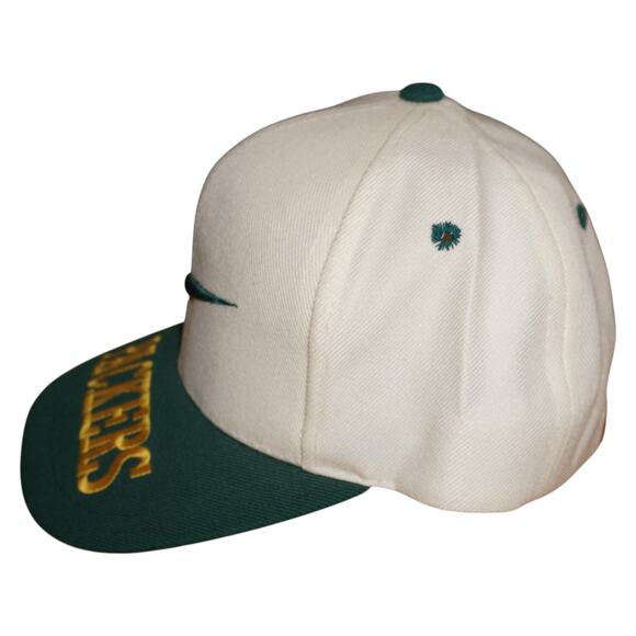 RARE Vtg 90s Nike Green Bay Packers Snapback Hat White Green Big Swoosh Logo - Picture 2 of 5